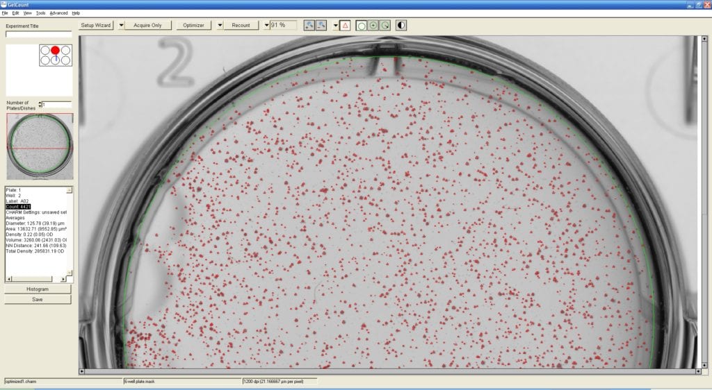 Oxford Optronix - GelCount - Screen Shot 1